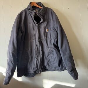 Well Worn Sun Faded Carhartt Gray Full Swing Jacket 2XL Tall 3M Thinsulate